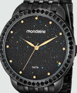 Relógio Feminino Mondaine Preto 53712LPMVPE3 3 Relogio Feminino Strass Mondaine 53712LPMVPE3 10035174233 C3